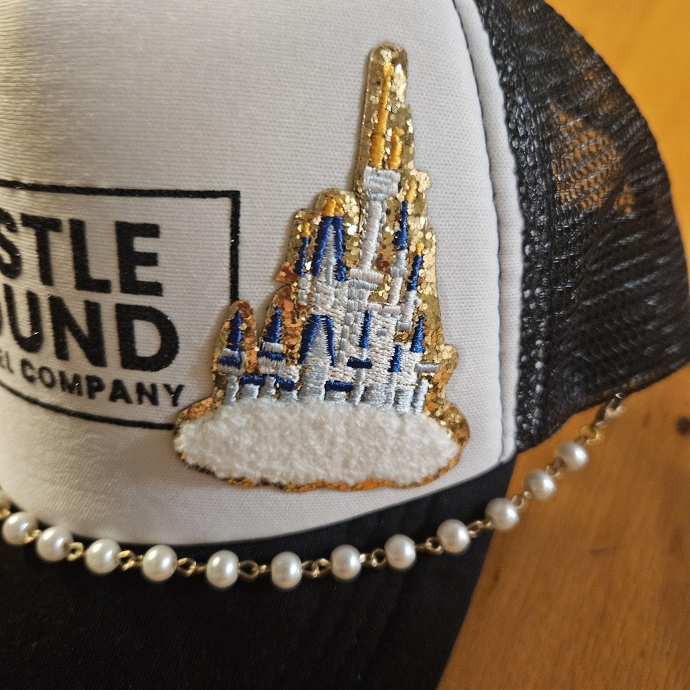 Disney Castle Bound‎ Travel Co Hat Cap Snap Back One Size Black Trucker Mickey - Picture 4 of 10